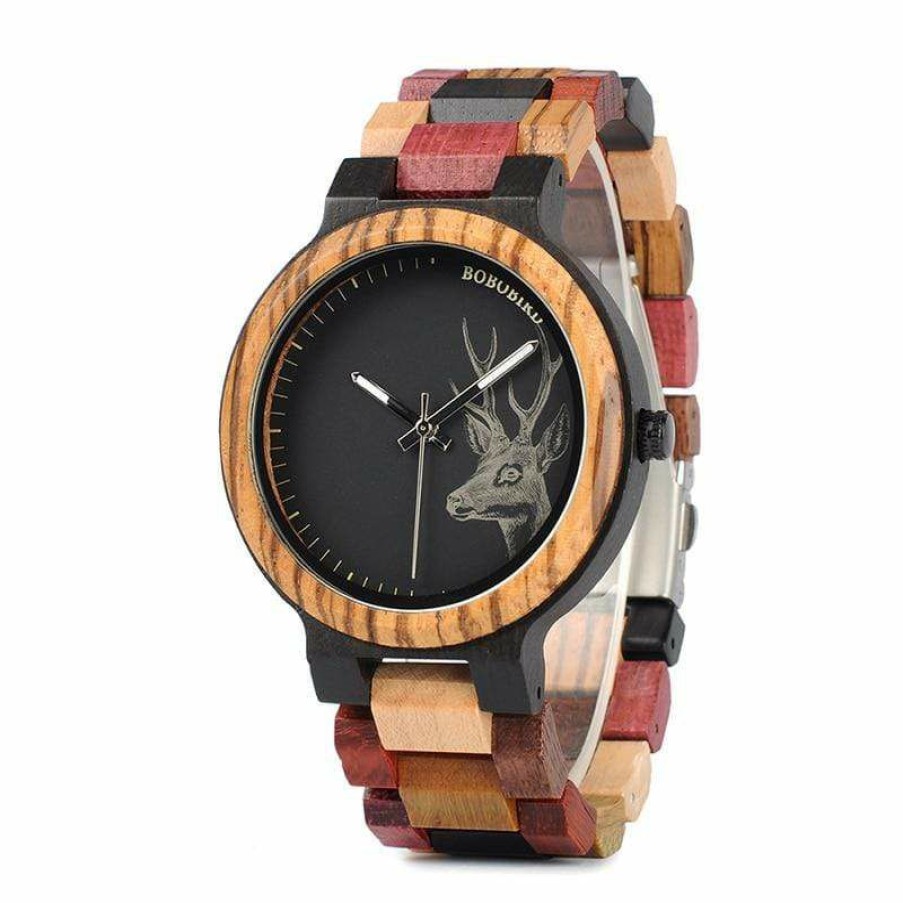 Watches Boho Beach Hut Beach | Boho Beach Hut Bobo Bird Collection Wooden Watch Deer