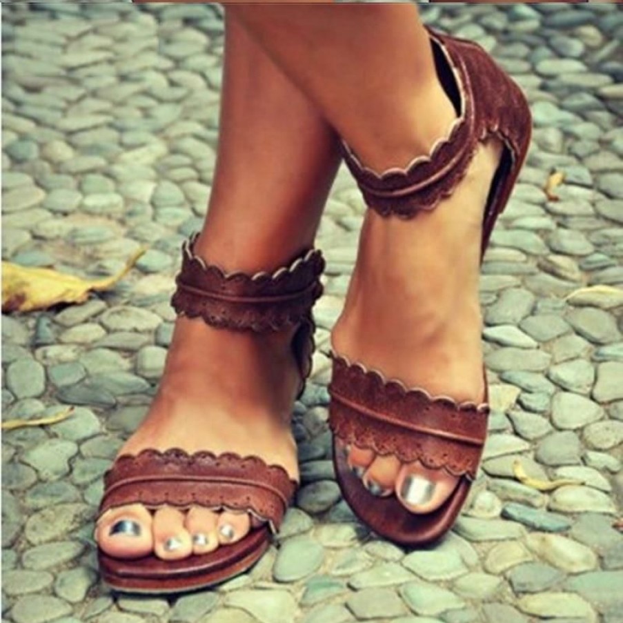 Footwear Boho Beach Hut Beach | Boho Beach Hut Retro Flat Gladiator Sandals