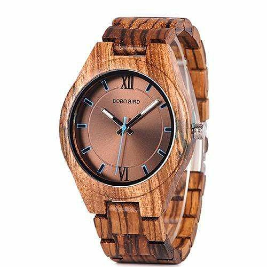 Watches Boho Beach Hut Beach | Boho Beach Hut Bobo Bird Wooden Quartz Watch In Multiple Colors Men'S Watches