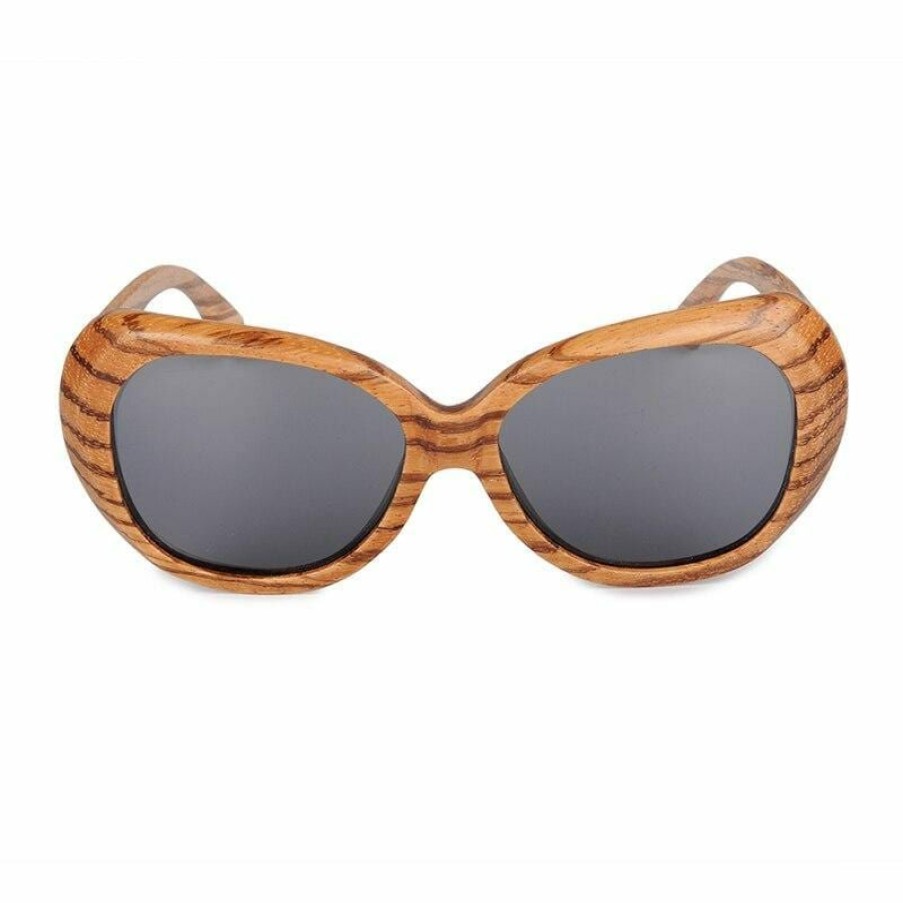 Sunglasses Boho Beach Hut Beach | Boho Beach Hut Women'S Sunglasses Bobo Bird Pilot Style Wooden Sunglasses- Polarized Lenses Brown