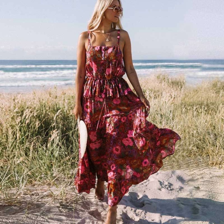 Bottoms Boho Beach Hut Beach | Boho Beach Hut Boho Floral Skirt & Top Collection Bottoms