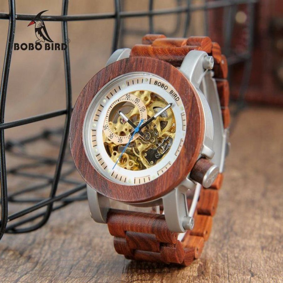 Watches Boho Beach Hut Beach | Boho Beach Hut Bobo Bird Wooden Mechanical Watch