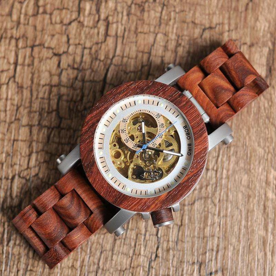 Watches Boho Beach Hut Beach | Boho Beach Hut Bobo Bird Wooden Mechanical Watch