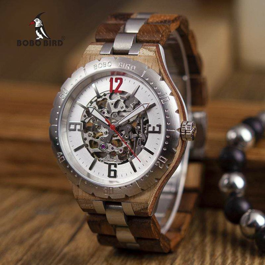 Watches Boho Beach Hut Beach | Boho Beach Hut Bobo Bird Luxury Mechanical Watch Waterproof Men'S Watches