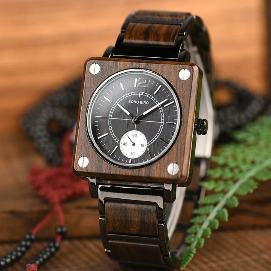 Watches Boho Beach Hut Beach | Boho Beach Hut Bobo Bird Luxury Wooden Watch Waterproof Men'S Watches