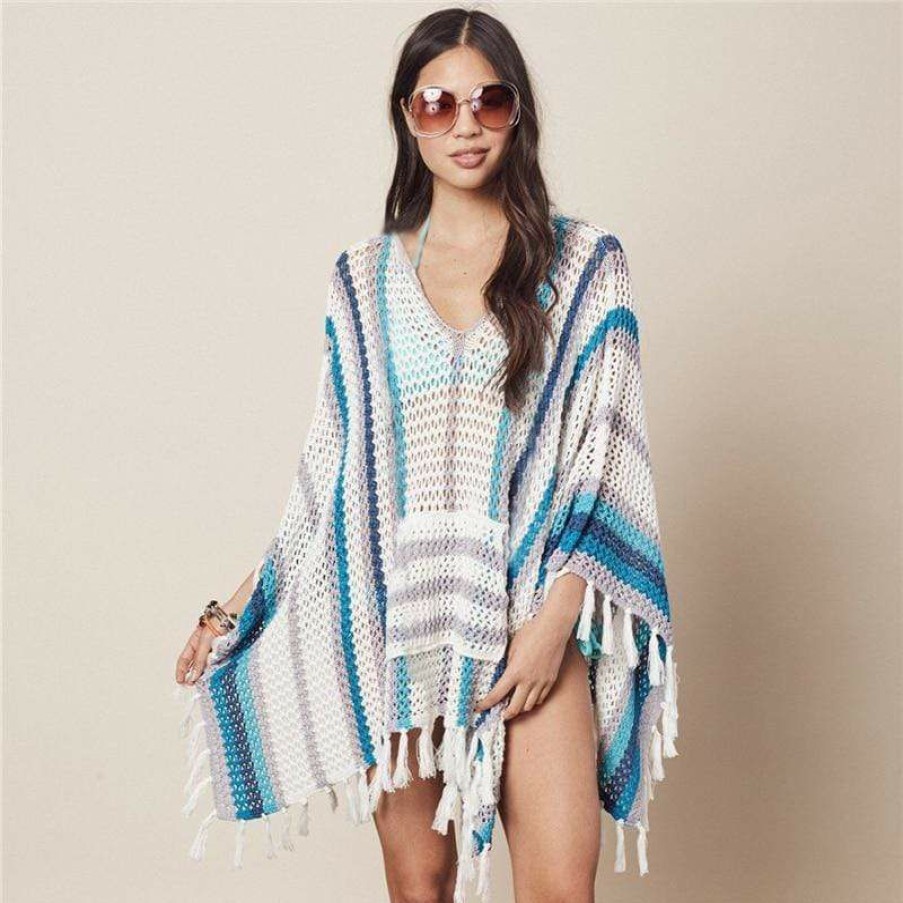 Swim Boho Beach Hut Beach | Boho Beach Hut Swim Striped Bikini Cover Up