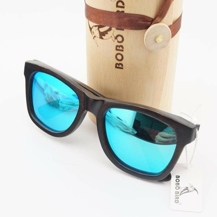 Sunglasses Boho Beach Hut Beach | Boho Beach Hut Bobo Bird Wooden Sunglasses- Polarized Lenses And Case Men'S Sunglasses