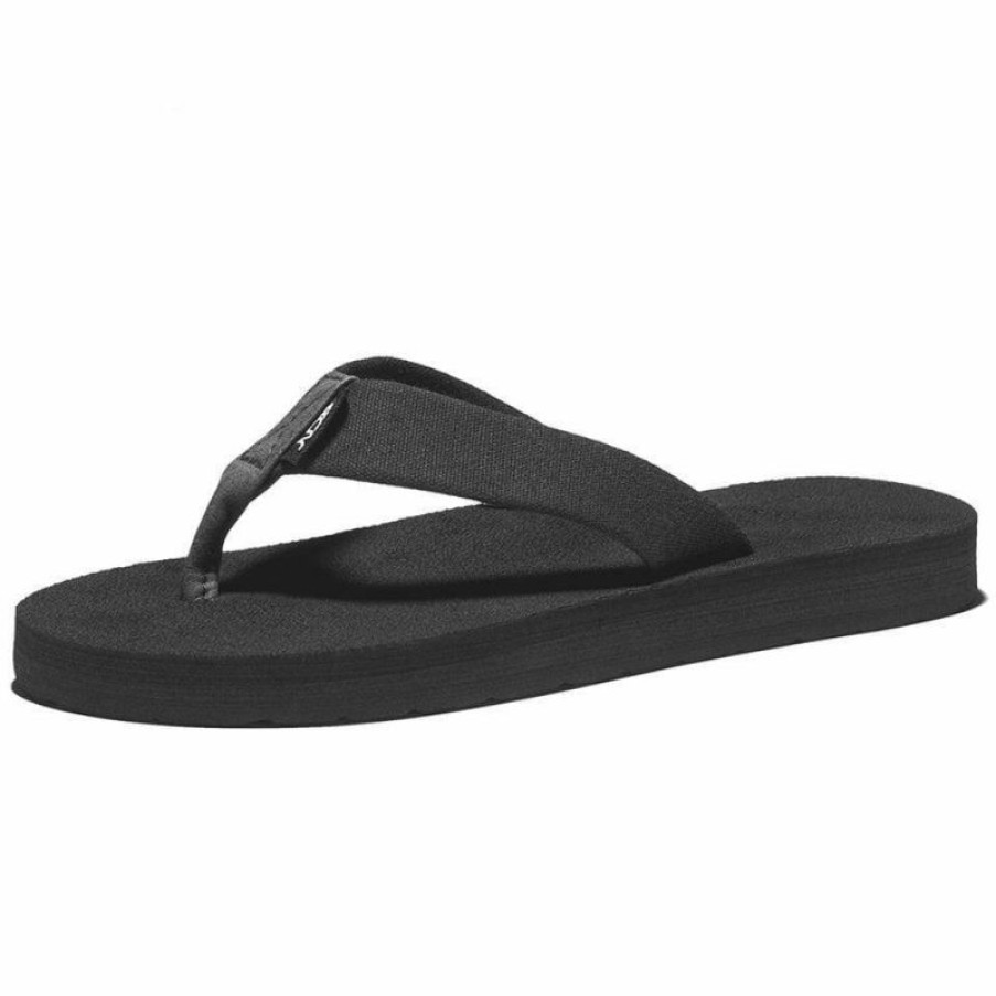 Footwear Boho Beach Hut Beach | Boho Beach Hut Black Beach Flip Flops