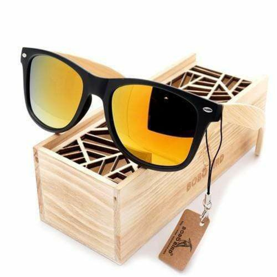 Sunglasses Boho Beach Hut Beach | Boho Beach Hut Bobo Bird Wooden Sunglasses With Plastic Frames And Polarized Lenses