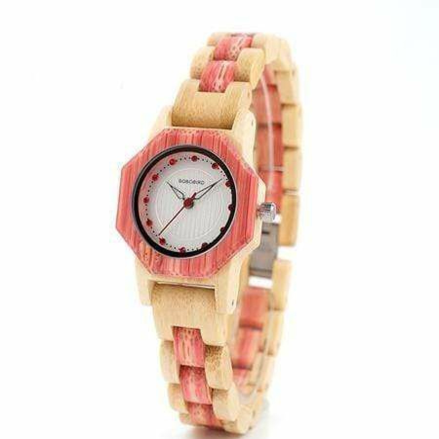 Watches Boho Beach Hut Beach | Boho Beach Hut Women'S Watches Bobo Bird Natural Bamboo Colorful Wooden Watch