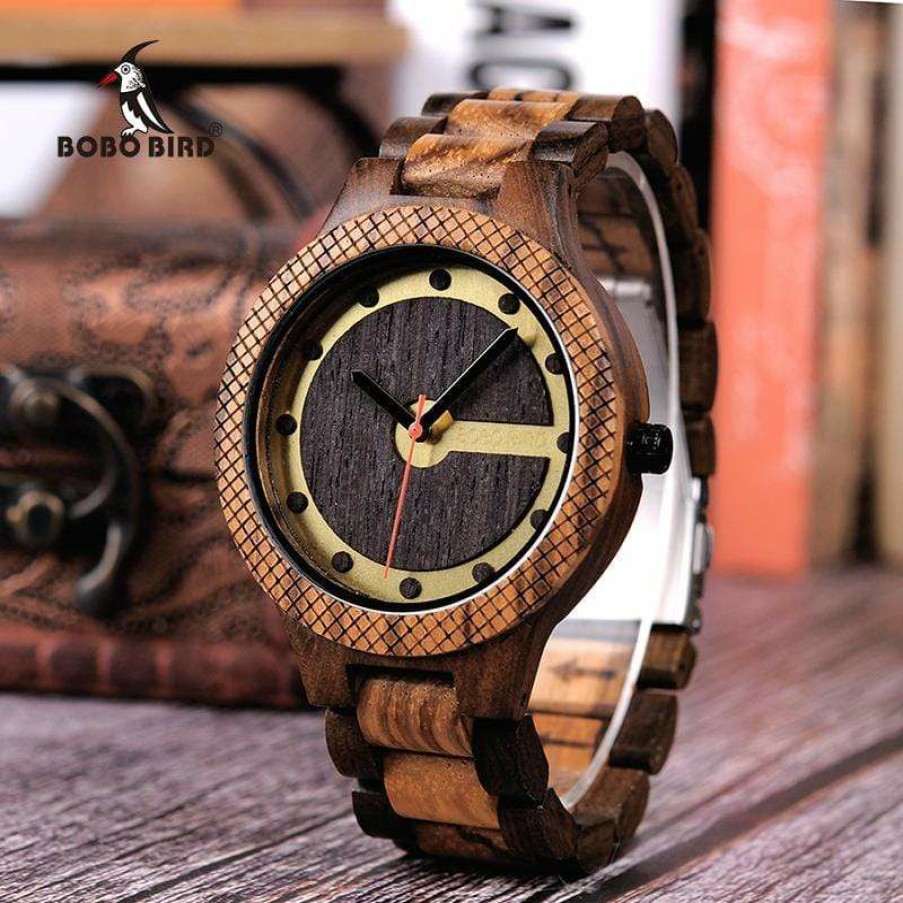 Watches Boho Beach Hut Beach | Boho Beach Hut Bobo Bird Designer Wooden Watch Quartz Men'S Watches