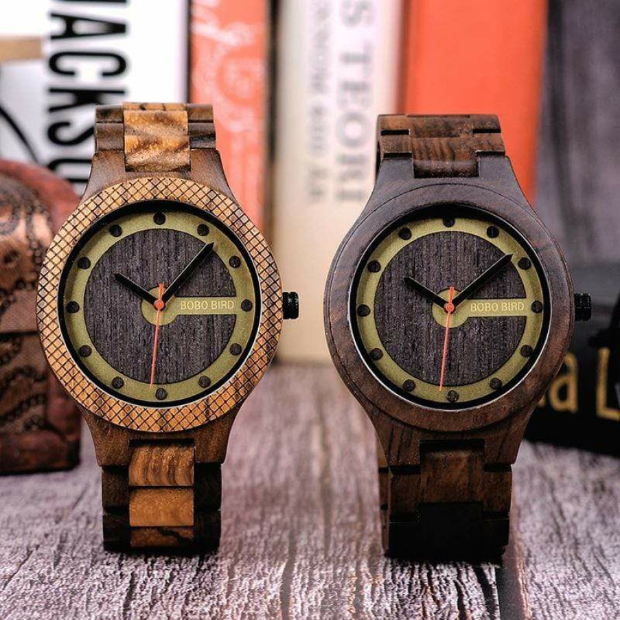 Watches Boho Beach Hut Beach | Boho Beach Hut Bobo Bird Designer Wooden Watch Quartz Men'S Watches