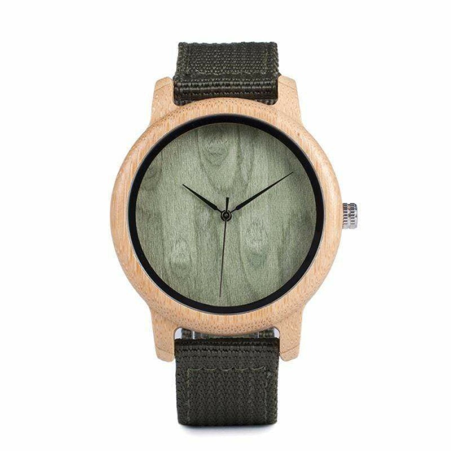 Watches Boho Beach Hut Beach | Boho Beach Hut Bobo Bird Natural Bamboo Wooden Watch Nylon Band Men'S Watches