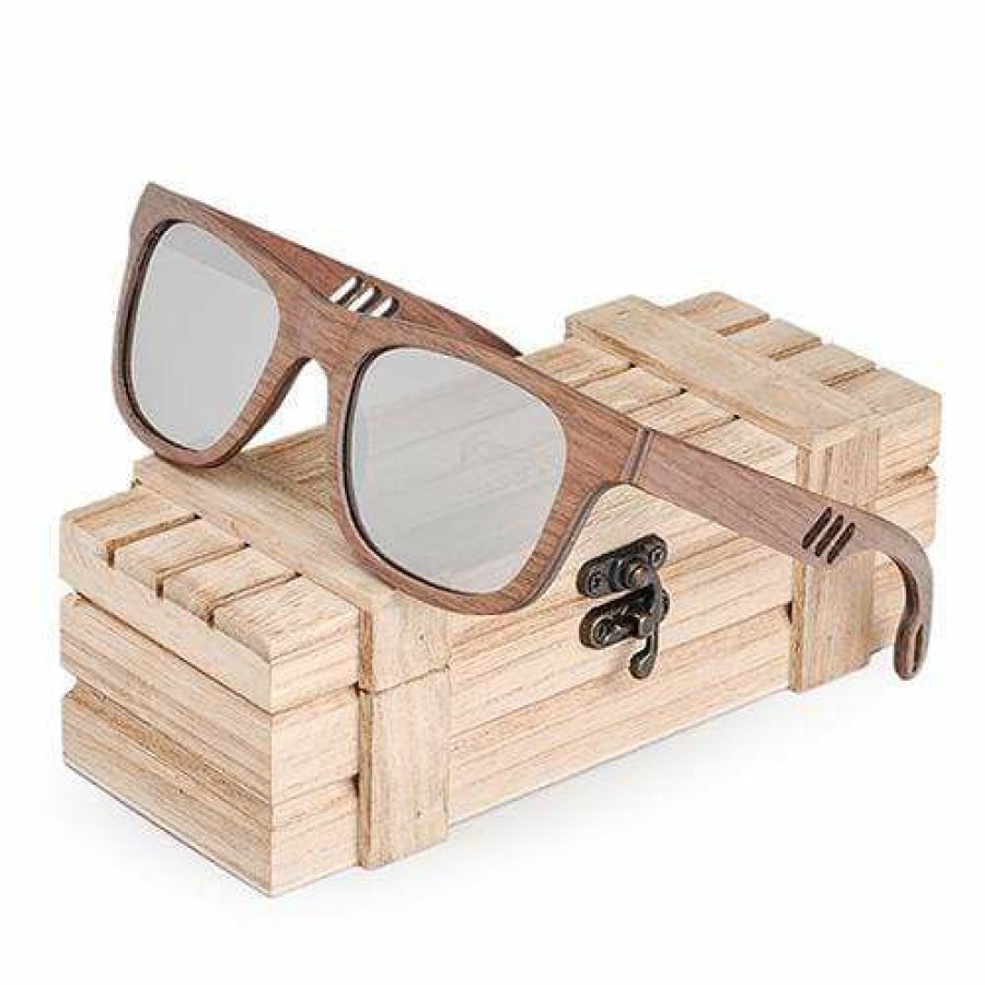 Sunglasses Boho Beach Hut Beach | Boho Beach Hut Women'S Sunglasses Bobo Bird Wooden Mirrored Fashion Sunglasses