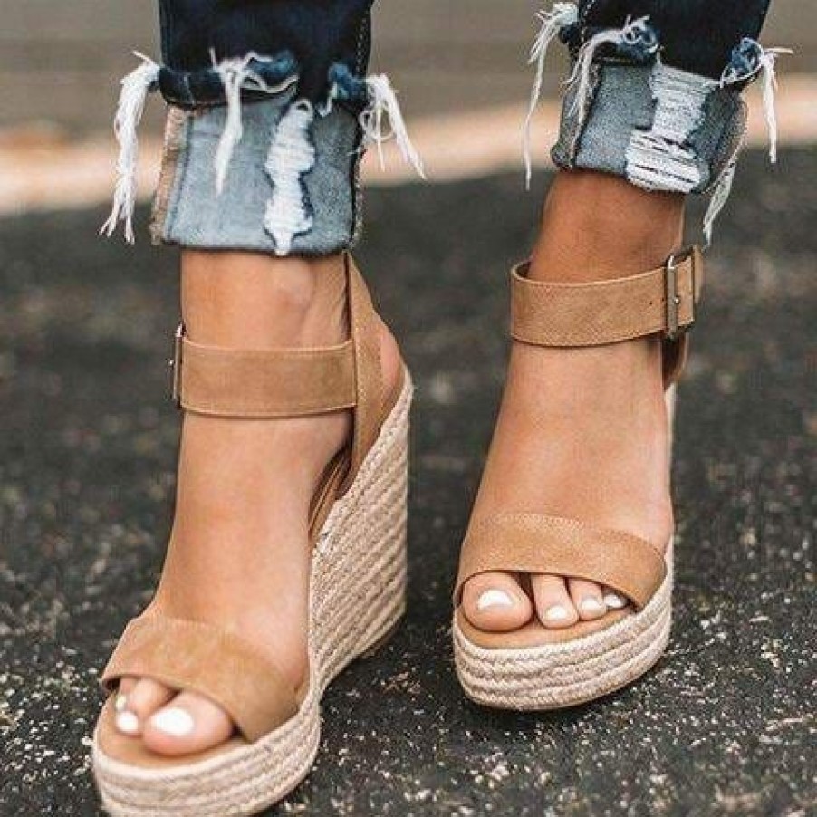 Footwear Boho Beach Hut Beach | Boho Beach Hut Footwear Platform Wedges