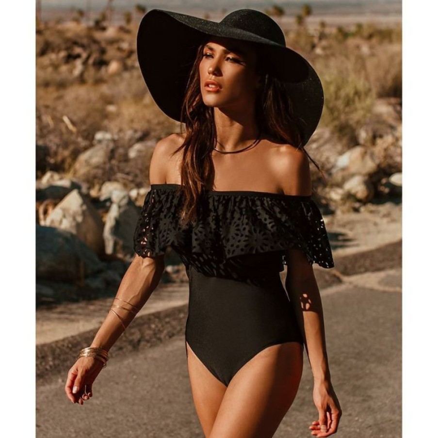 Swim Boho Beach Hut Beach | Boho Beach Hut Sexy Off The Shoulder One Piece Swimsuit