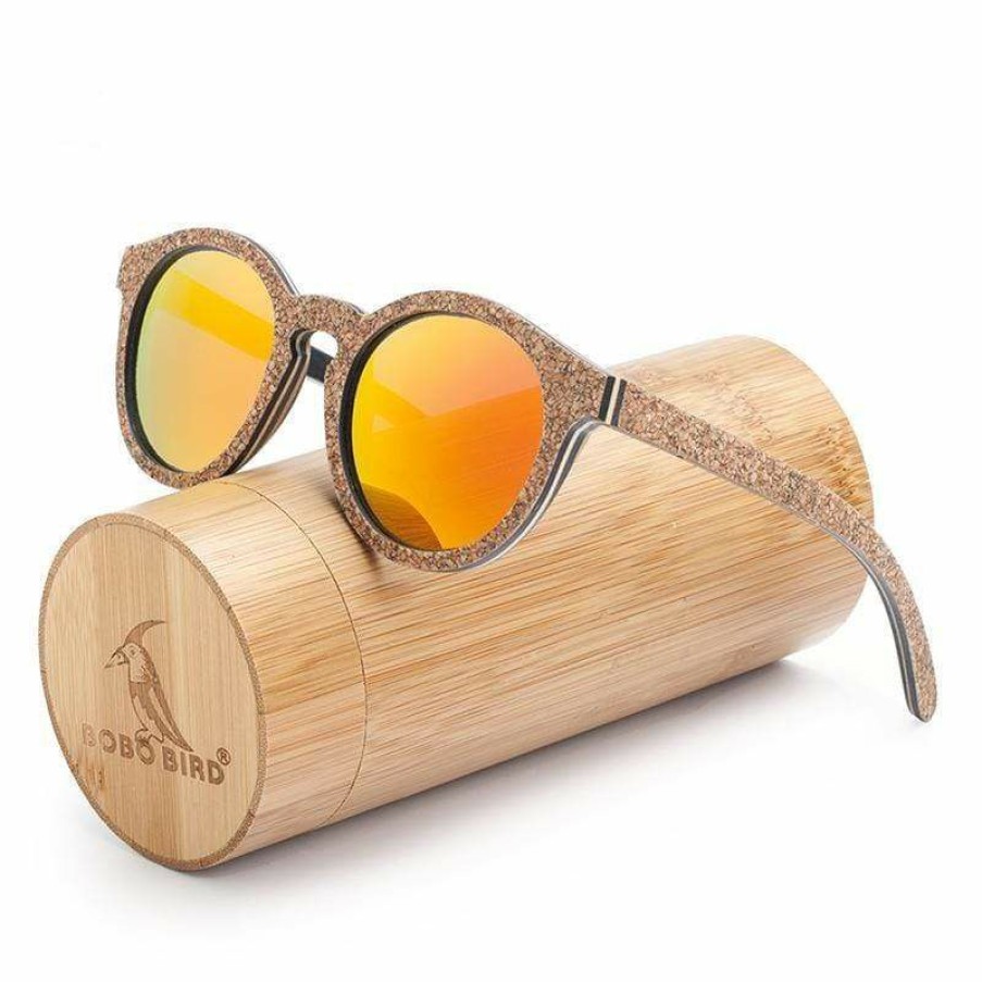 Sunglasses Boho Beach Hut Beach | Boho Beach Hut Women'S Sunglasses Bobo Bird Wooden Sunglasses- Polarized Lenses Cat Eye Frames