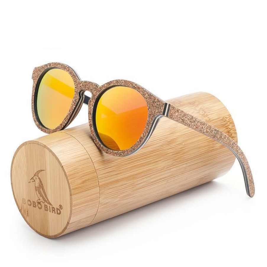 Sunglasses Boho Beach Hut Beach | Boho Beach Hut Women'S Sunglasses Bobo Bird Wooden Sunglasses- Polarized Lenses Cat Eye Frames